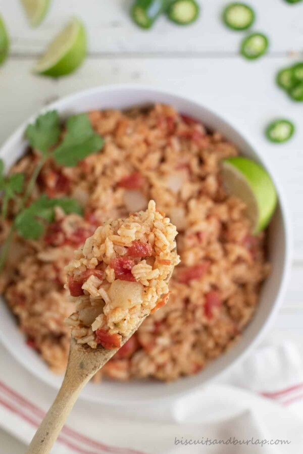 Easy and Spicy Mexican Rice - Biscuits & Burlap