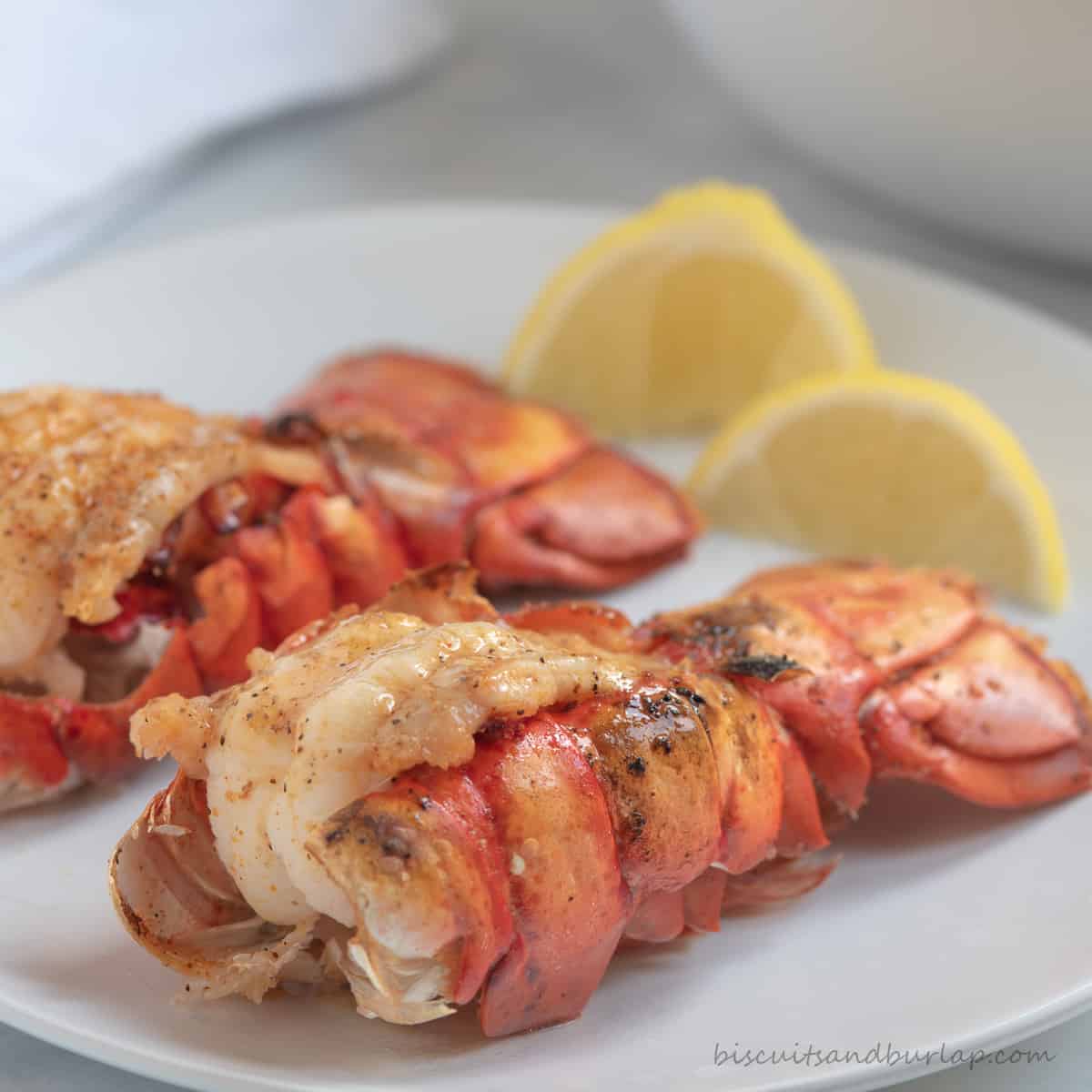 Air Fryer Lobster Tails with Lemon and Butter