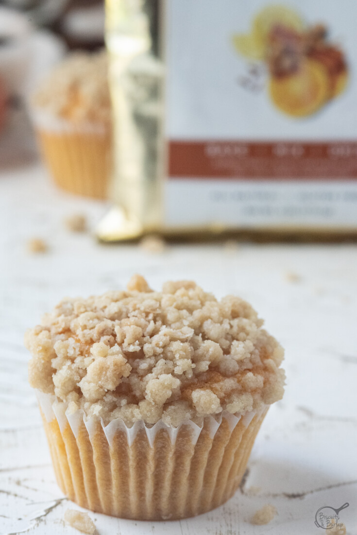 sweet potato muffin with mulling spices behind