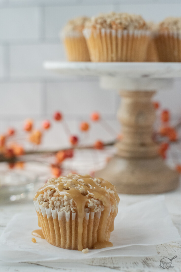 sweet potato muffin with praline glaze