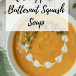 pin image for red pepper & butternut squash soup.