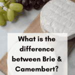 pin image of cheeses "what is the difference between brie & camembert?