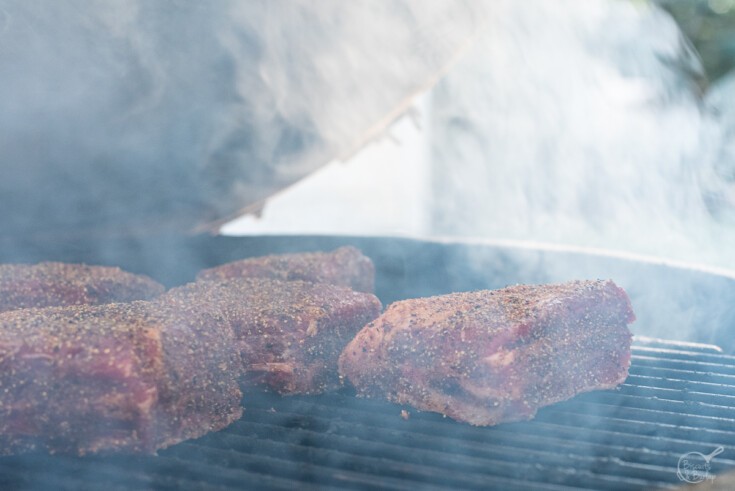 beef short ribs on smoker