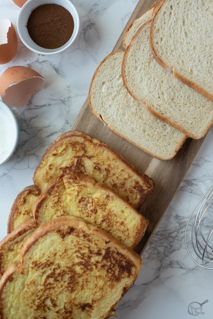 sourdough bread and some made into french toast.