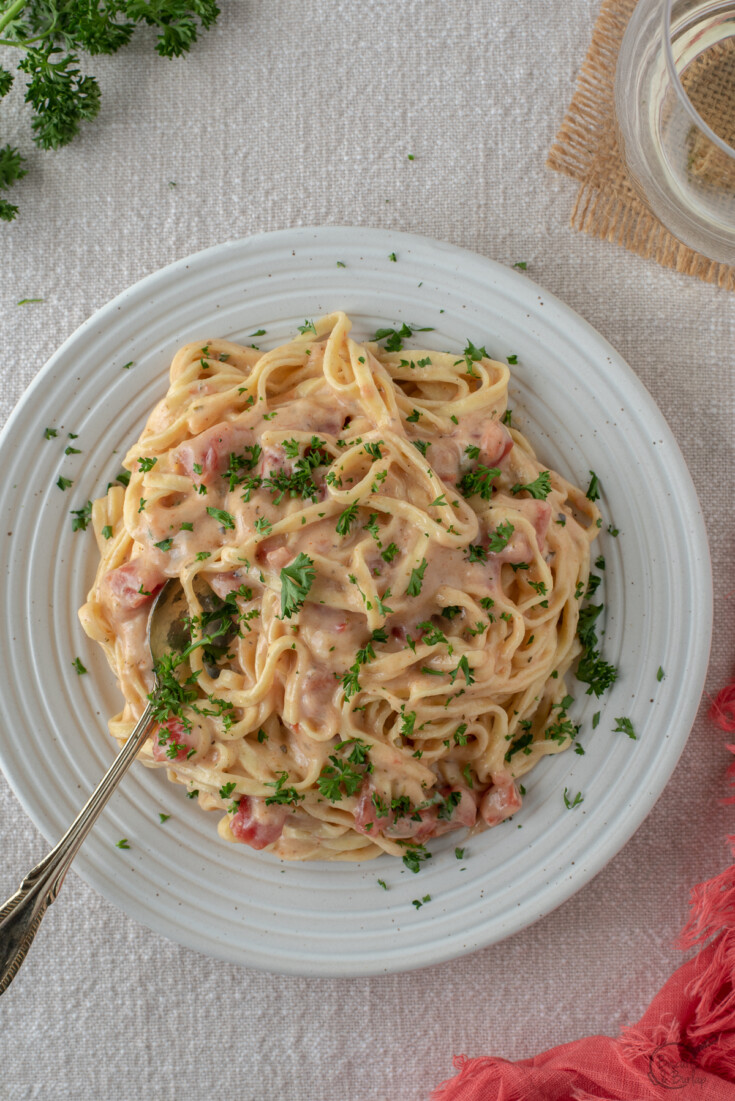 creole cream sauce with pasta/