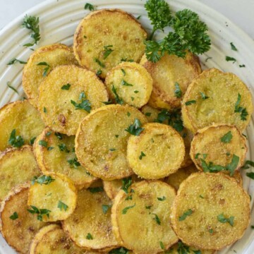 plate of southern fried squash.