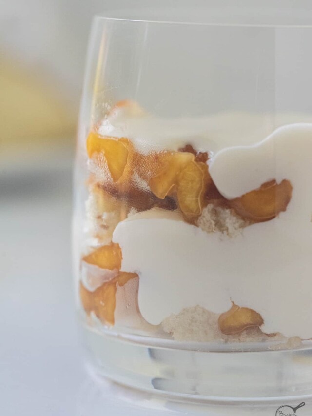 Mini Peach Trifle Biscuits & Burlap