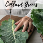 pin image for how to cut and clean collard greens.