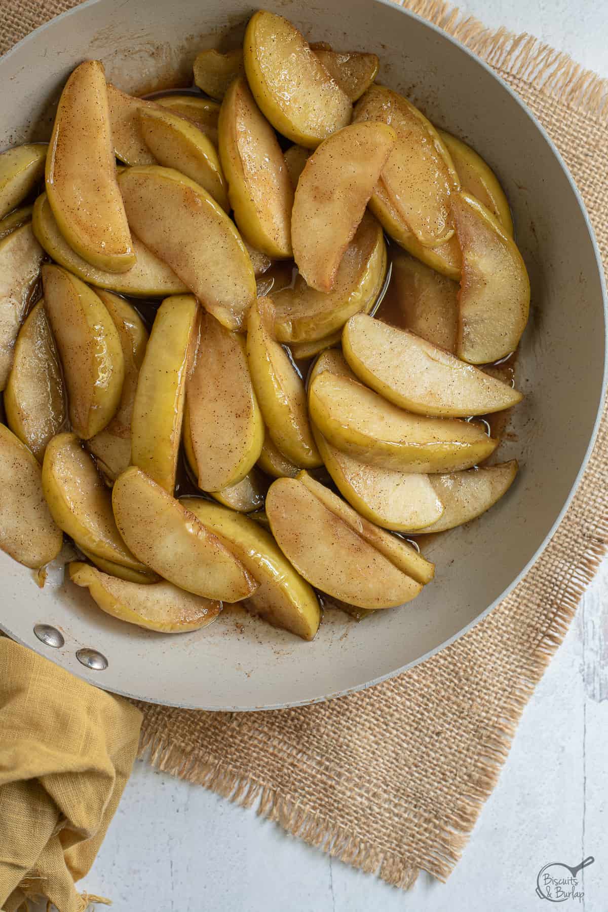 bowl of fried apples