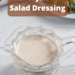 pin image of salad dressing.