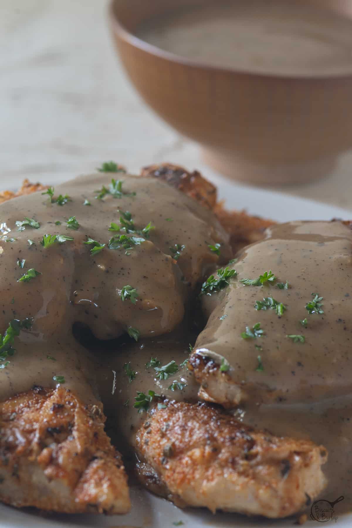 Cajun gravy over chicken