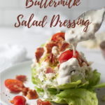 pin image for gorgonzola buttermilk salad dressing.