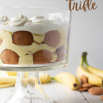 pin image of banana pudding trifle.