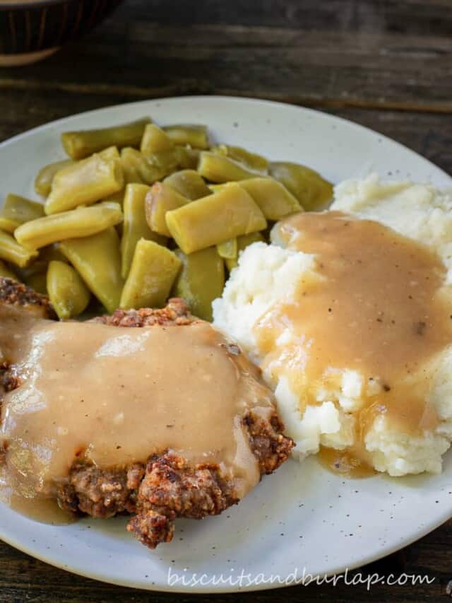Country Fried Steak recipe Biscuits & Burlap