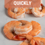 Pinterest image of devein shrimp quickly.
