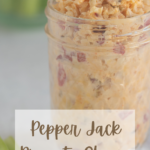pin image of pepper jack pimento cheese in jar.