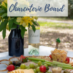 pin image for picnic charcuterie board.