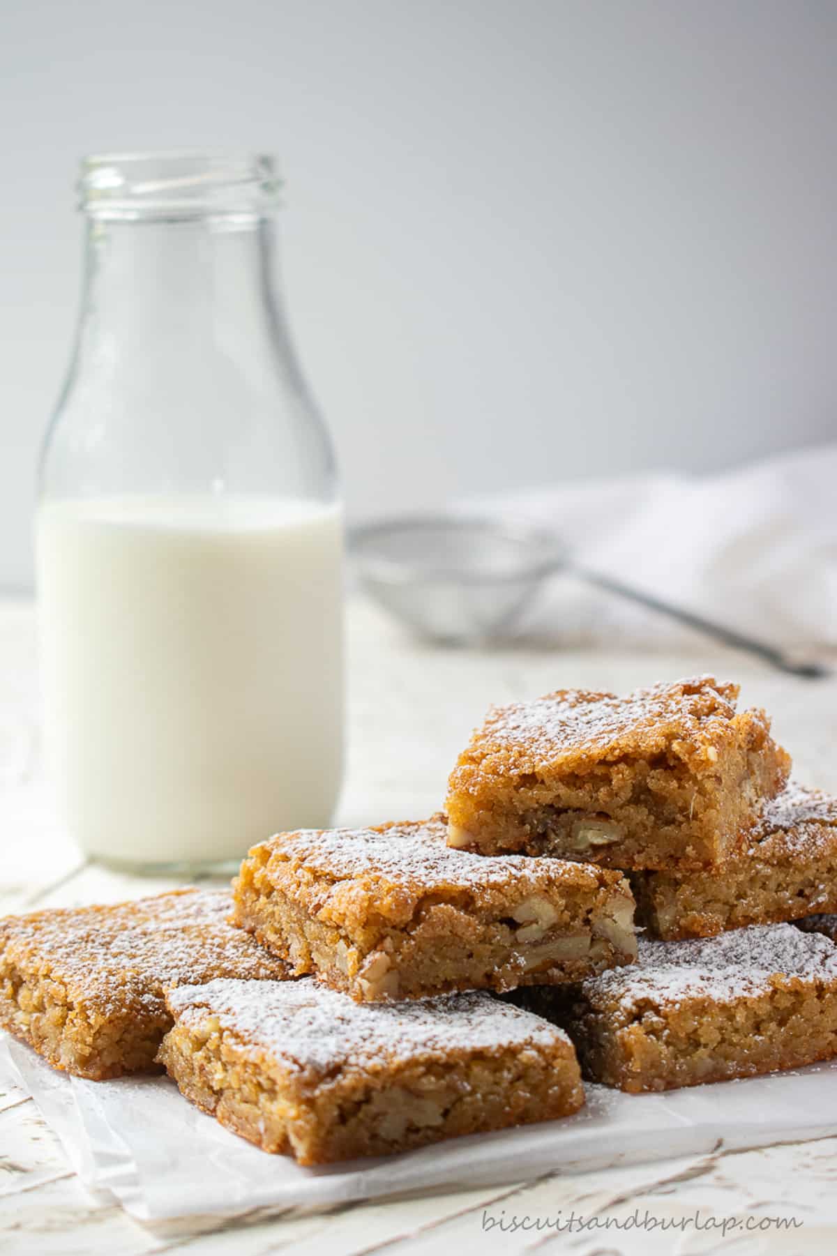 charleston chewies with milk behind.