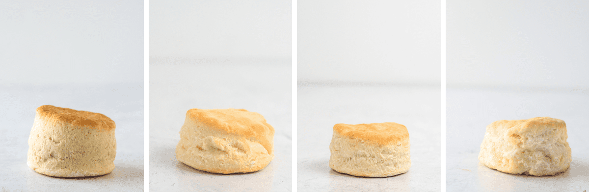 4 biscuits in a collage.