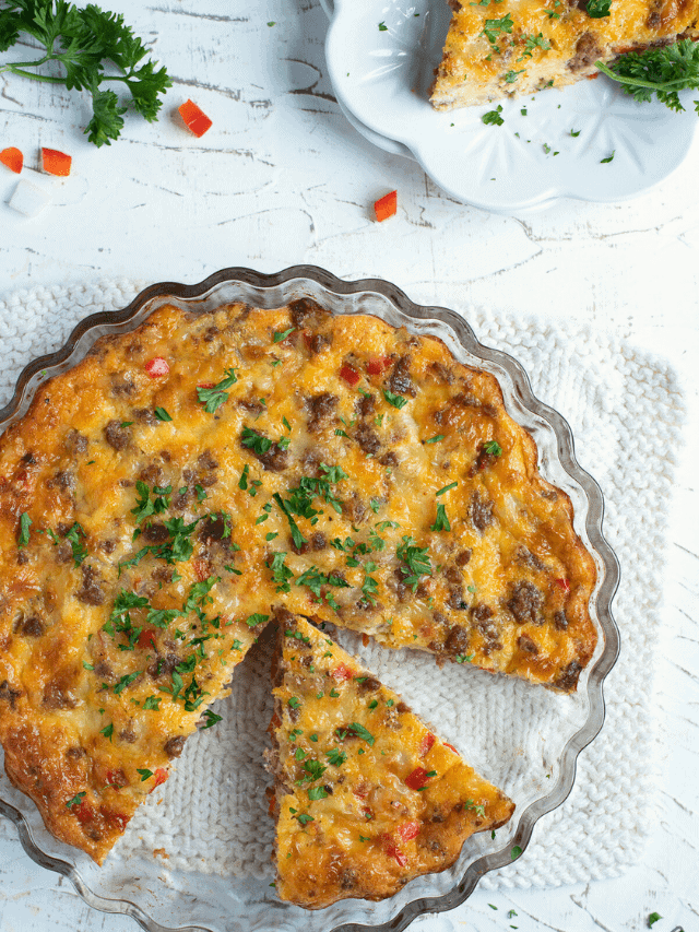 Healthy Breakfast Quiche Biscuits & Burlap