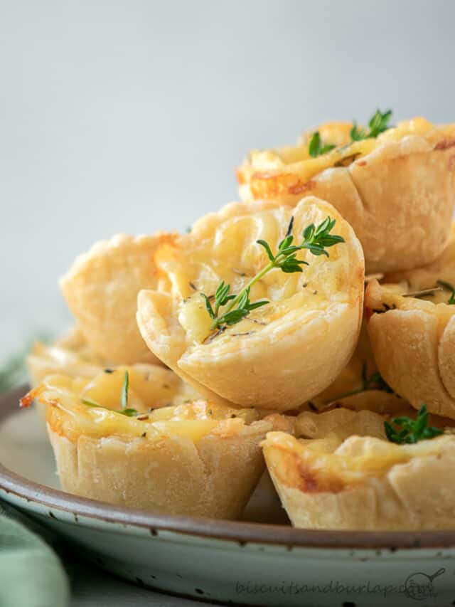 Simple But Elegant Cheese Tartlets Biscuits & Burlap