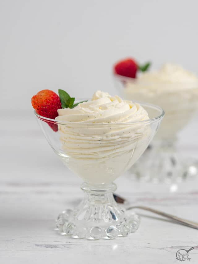 Vanilla Mousse No Eggs, No Cooking Biscuits & Burlap