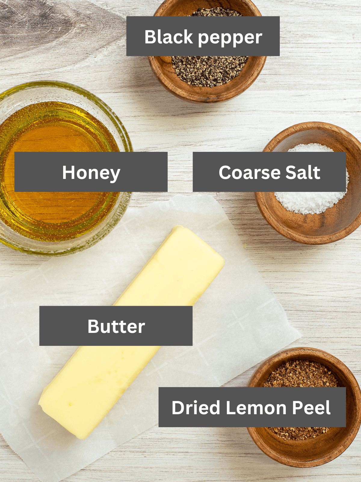 ingredients for lemon pepper wings.