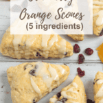 pin image of cranberry orange scones.
