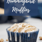 pin image of hummingbird muffins.