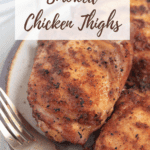 pin image for smoked chicken thighs.