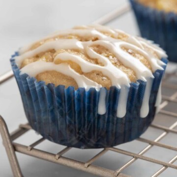 muffin on cooling rack.