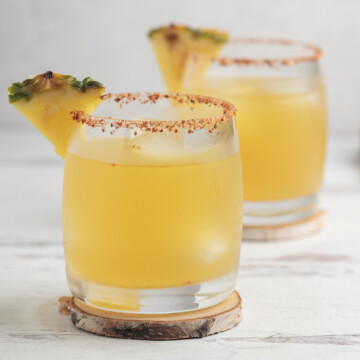 square image of pineapple agua fresca