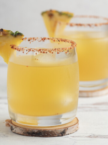 square image of pineapple agua fresca
