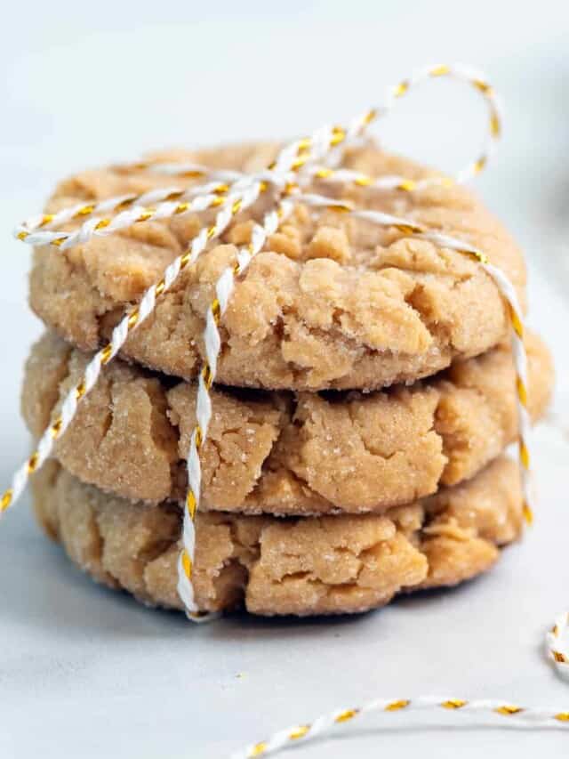 4 Ingredient Peanut Butter Cookies Biscuits & Burlap