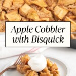 pin image for apple cobbler with bisquick.