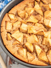 square image of apple cobbler with bisquick.