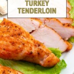 Pinterest image for smoked turkey tenderloin.