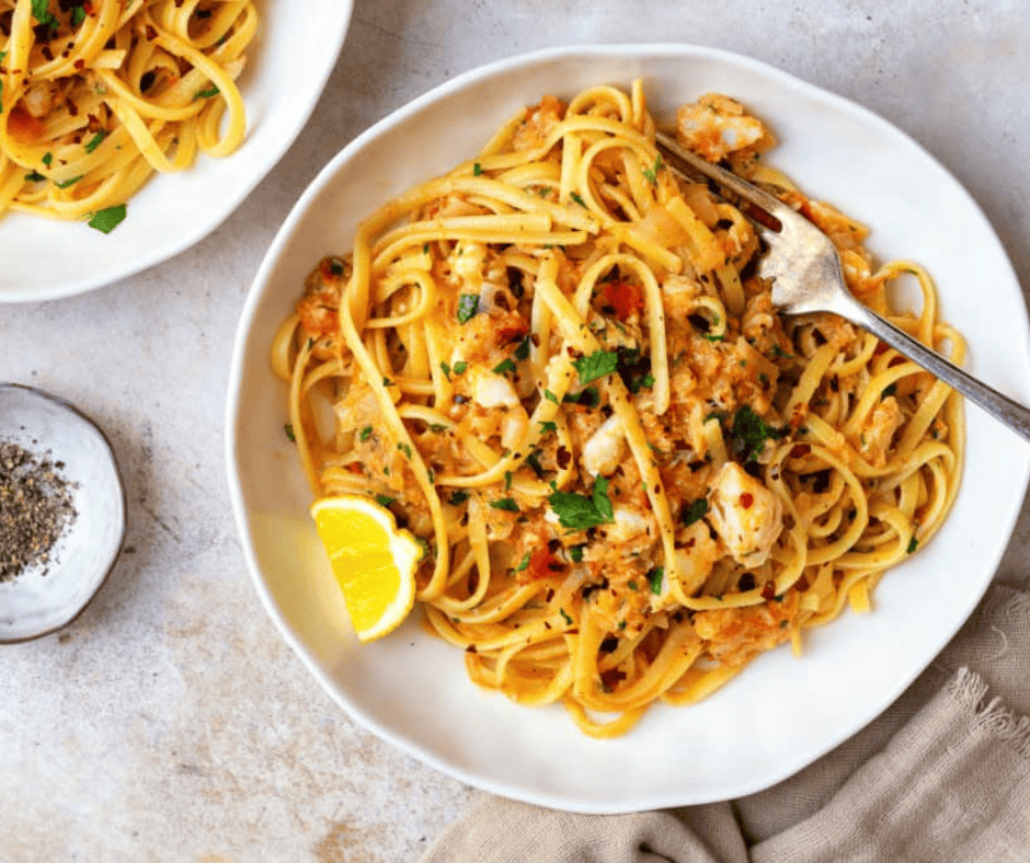 crab linguine