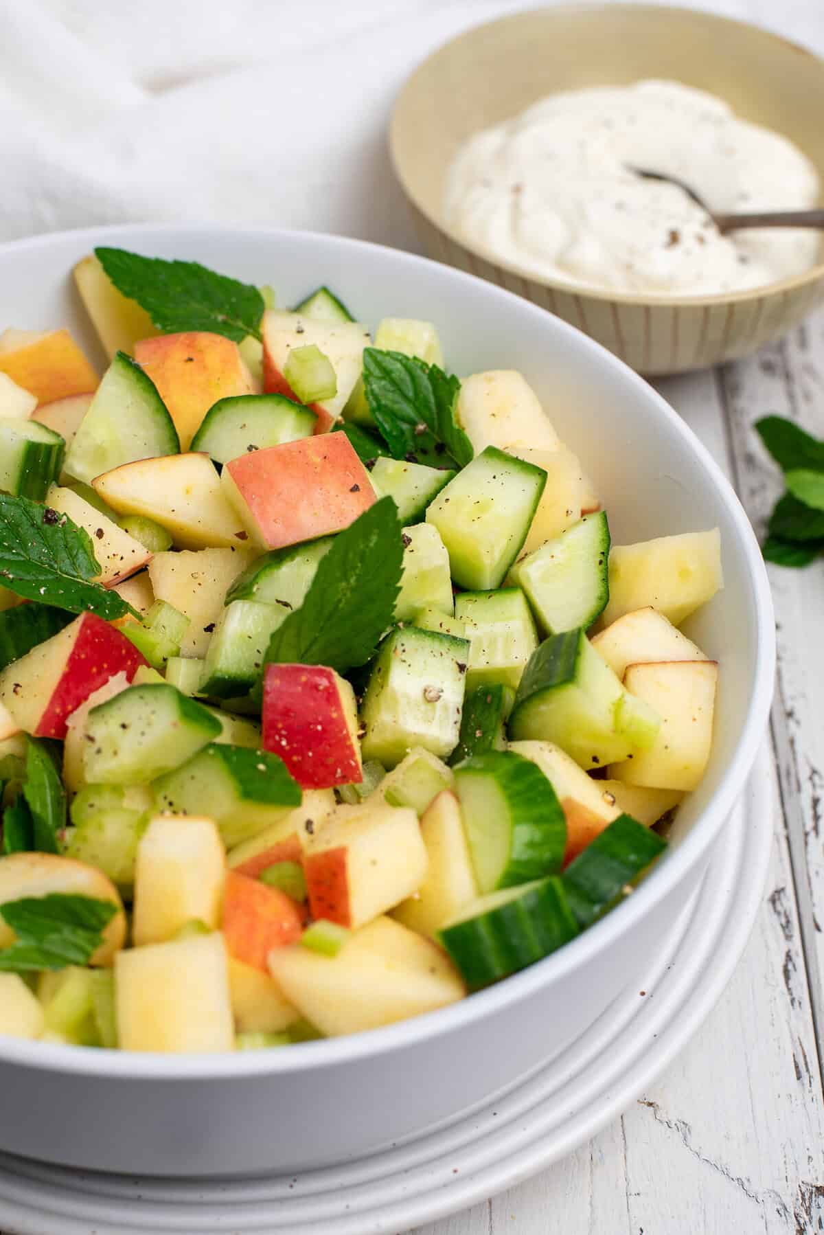 apple cucumber salad without dressing