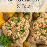 baked chicken and feta