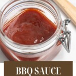 pin image of honey bbq sauce.