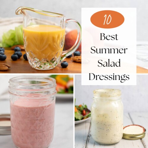10 Summer Salad Dressings collage.