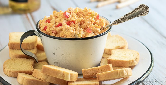 spicy and smoky pimento cheese.